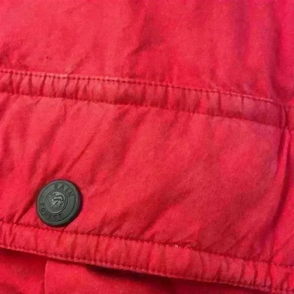 Vintage Rain Forest men’s down utility vest with 4 pockets, attached hood XLarge - Picture 11 of 12